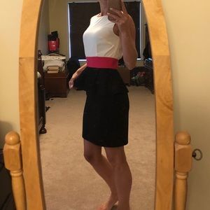 Saks 5th Ave. Black Label color block dress